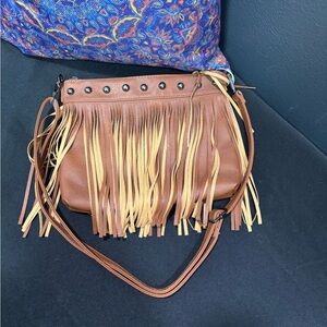 Brown Fringe Bag